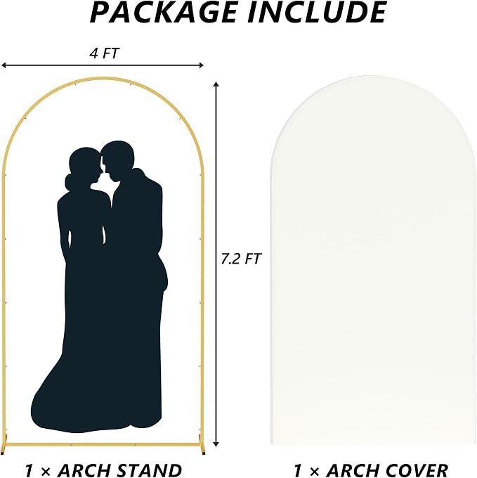 Neatsure Arch Backdrop Stand and Cover Set, 7.2FT Metal Photo Balloon Arch - Image 2