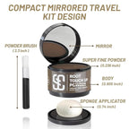 Instantly Hairline Powder Hairline Shadow Gray Hair Coverage Touch Up Hair Powder for Thinning Hair for Women White