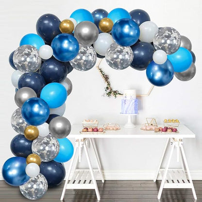 5 inch Metallic Blue Balloons - Image 6