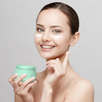 ME.FAN Travel Containers for Toiletries, TSA Approved 1.5 oz Silicone Cream Jars, Leak-proof Journey Containers, Trip Accessories with Lid for Cosmetic Face Hand 4 Pack White Lid - Blue