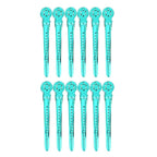 Hair Styling Clips, ANGGREK 12pcs/Box Hair Styling Clips Hairdressing Salon Sectioning Hairpins Duck Billed Hair Cutting Clips for Thick and Thin Hair Salon Styling 6 Colors(green)