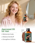 Agarwood Essential Oil, Mumianhua Natural Aromatherapy Agarwood Oil for Aromatherapy, Diffuser, Spray, Skin, Hair Care, Massage, Soap, Candle Making, Perfume 3.38 Fl Oz