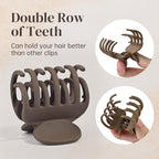 DEEKA Hair Clips Small Claw Clips 8 Pack Double Row Teeth Clips for Thin Hair 1.6" Matte Hair Accessories for Women and Girls