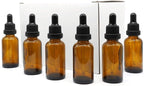 YIZHAO Amber Glass Dropper Bottle 1oz, Tincture Bottles with Glass Dropper, for Essential Oils, Aromatherapy, Cosmetic, Laboratory, Pharmacy, Liquids, Travel –24 Pcs