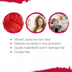 Punky Temporary Hair Color Spray – Cougar Red, Instant Vivid Temporary Hair Dye for Women, Wash Out, Hair-Color Spray, 3.5 oz, 2 Pack