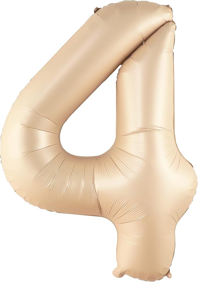 KatchOn Caramel 4 Balloon Number 40 Inch | Neutral Number 4 Balloon - Image 8