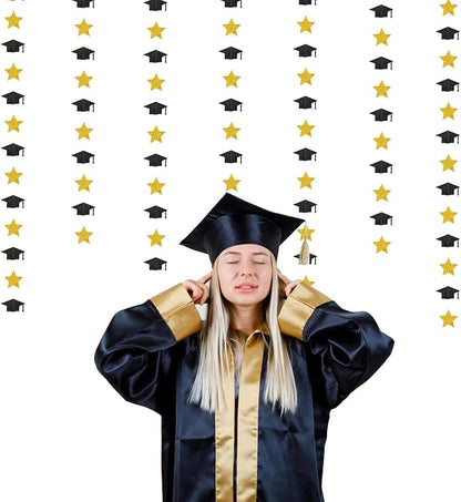 Black-Gold Graduation-2026 Class Party-Decorations Garland - Image 5