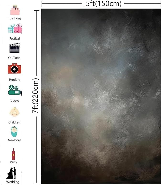 5x7ft Fabric Abstract Backdrop for Photography Vintage Portrait Old Master - Image 5
