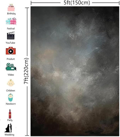 5x7ft Fabric Abstract Backdrop for Photography Vintage Portrait Old Master - Image 5