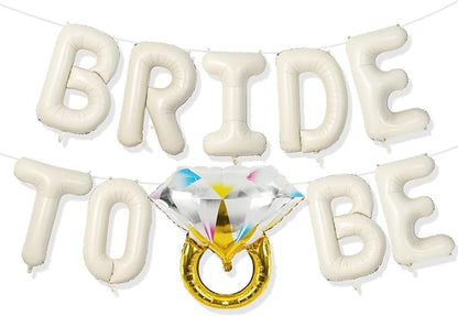Beige Bachelorette Party Decorations, Cream White Sand Bride To Be Bridal by Paeyeq