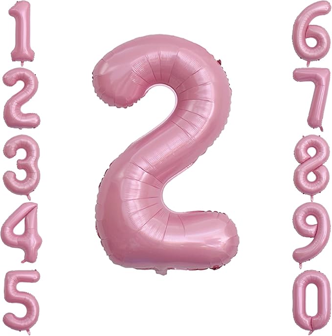 Pearlescent Pink Number 2 Balloon 40 Inch, Pearl Foil by Unknown