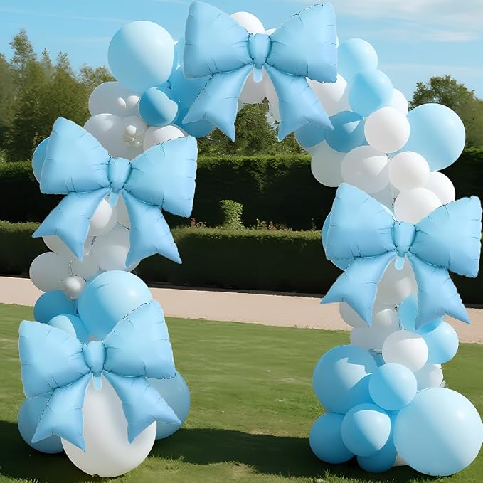 4pcs Jumbo Oversized Ribbon Balloons Coquette Bow Balloons Bow Party Coquette - Image 7