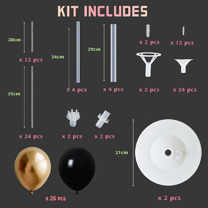 Black Gold Balloon Column Kit - Image 2