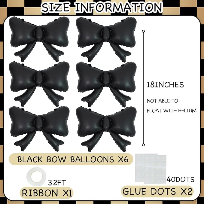 6 Pieces Bow Balloons, Wedding Bridal Shower, Balloon Garland Accessories - Image 5