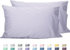 Sunflower King Pillowcases Set of 2, 100% Cotton King Size Pillow Cases 2, 20×40 inches Light Purple, Soft and Breathable