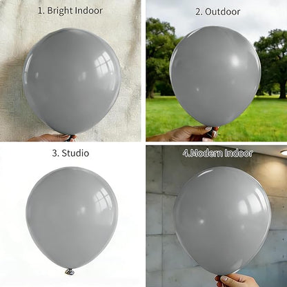 50pcs Gray Balloons, 12inch Gray Latex Balloons - Image 4