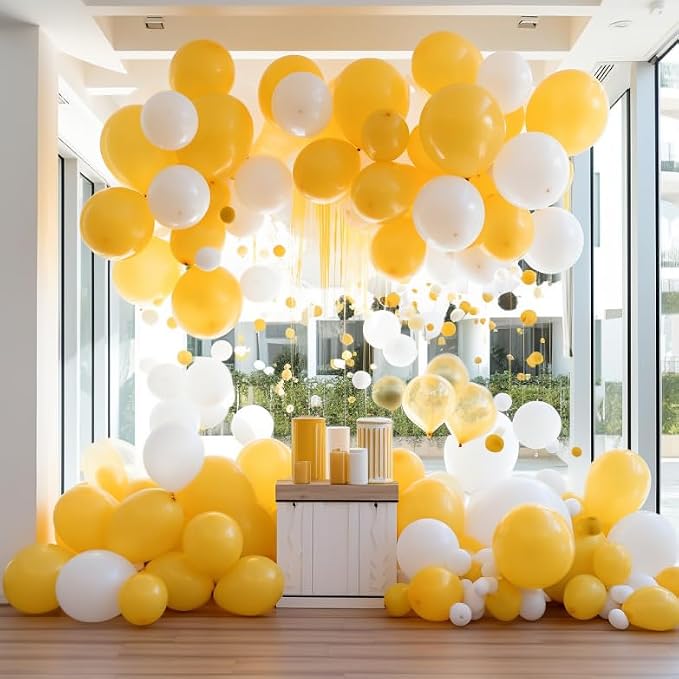 RUBFAC Yellow Balloons 120pcs 12 Inch, 2026 International Football Game Decor - Image 3