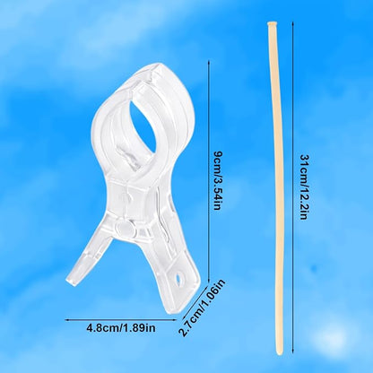 10pcs Balloon Arch Clips & 100pcs Balloon, Transparent Clear Backdrop Heavy - Image 2