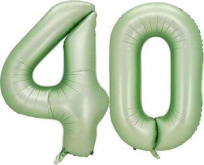 Sage Green Number 40 Balloon, 40 Balloon by BBPOOL