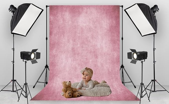 Pink Photo Backdrop Studio Abstract Texture Photography Background 5x7ft | - Image 3