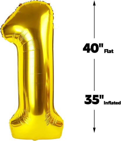 Big Gold 40 Inch 19 91 Balloon Number, Jumbo Giant 19 91 Birthday Party - Image 2