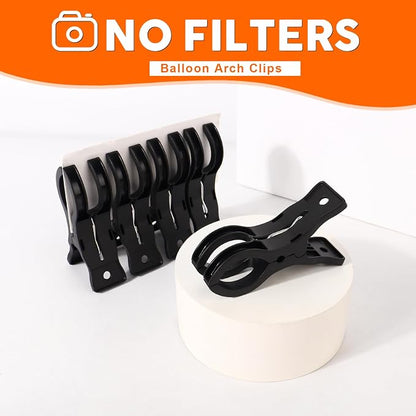 10 Pack Black Balloon Arch Clips, 3 1/2 x 1 x 1 4/5 Inch balloon arch clamps - Image 4