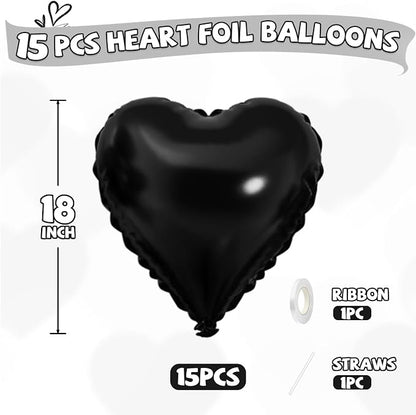 Black Heart Balloons - Image 2