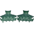 Camila Paris CP2908/2 Set of 2 French Hair Clip for Women, Green Antique Girls Hair Claw Clips Jaw Fashion Durable Styling Hair Accessories for Women, Strong Hold No Slip Grip, Made in France