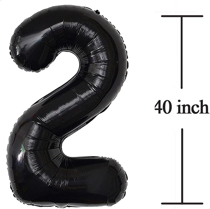 26 Balloon Number Black 40 Inch Foil Mylar - Image 2