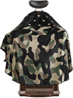 Professional Barber Cape - Hair Cutting Cape with Adjustable Neck Closure, Salon Quality Styling Cape for Hairdressers and Barbers - Army