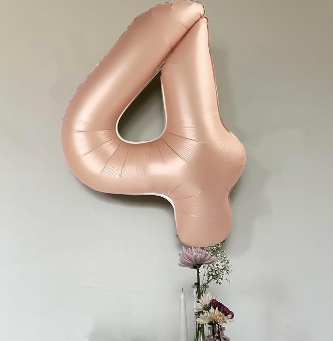 3 Balloon Number 40 Inch Light Brown Balloons - Image 4