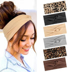 6 Pack Headbands for Women, Wide Stretchy Head Wraps, Soft Vintage Fashion Hair Bands for Women's Hair, Non-slip Head Bands Boho Knotted Head for Sports, Yoga, Skincare, Outdoor Occasions