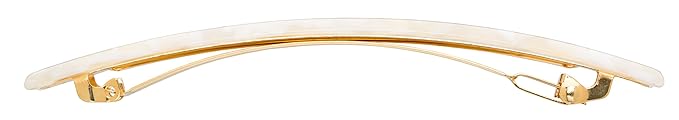 France Luxe Long and Skinny Barrette - Pavlova White