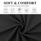 Huachi Black Buttery Soft Headbands - Athletic Hair Bands for Women's Workout, Yoga, and Exercise