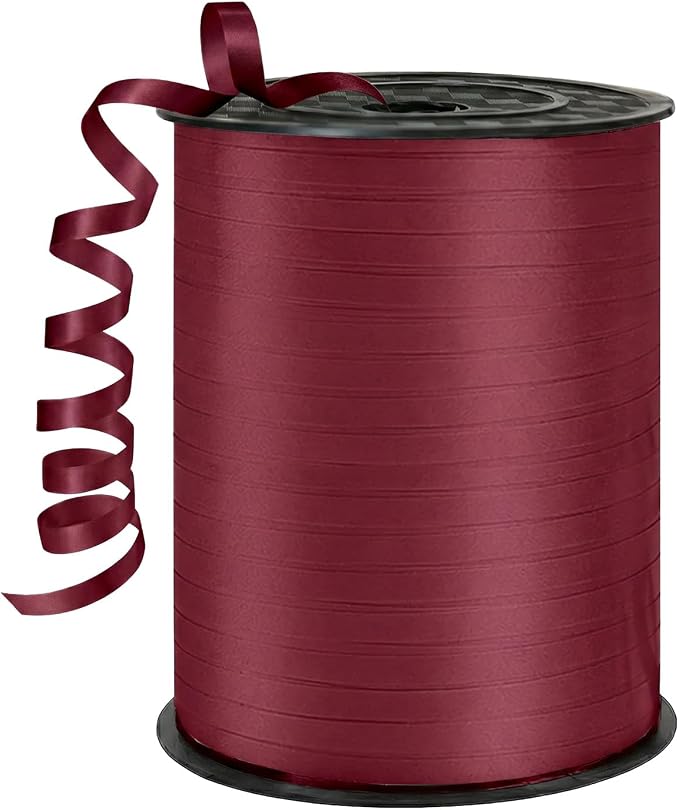 500 Yards Curling Ribbon， Wine Red Balloon String Ribbon，for Gift by Unknown
