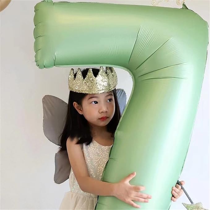Sage Green Number 3 Balloon, 40In Large Foil Number Balloons Set 0-9 - Image 8