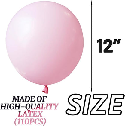 110pcs Light Pink Balloon 12 inch, Light Pink Latex Balloons - Image 2