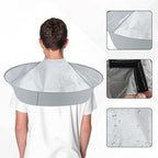 2 Pcs Hair Catcher for Haircuts, Haircut Cape, Foldable Hairdressing Umbrella Cape, Waterproof, Suitable for Adults and Children, Salon and Home Trimming/Coloring/Styling (Light Grey)