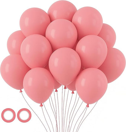 Voircoloria 105pcs Retro Pink Party Latex Balloons, 12inch | by Voircoloria