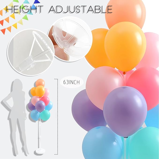 Assorted Bright Balloon Column Stand Kit Set of 2 - Image 5