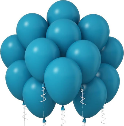 Jobkoo Peacock Blue Balloons, 12 Inch 30 Pcs Turquoise Blue Balloon Teal Blue by Jobkoo