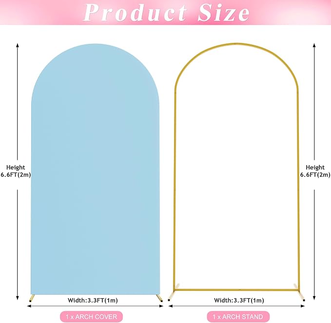 6.6FT Arch Backdrop Stand and Cover Set, Arch - Image 2