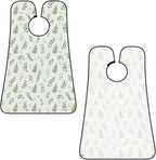 No-Slip Shaving Bib, Beard Grooming Apron with Strong Suction Cups, Watercolor Sage Green Leaf
