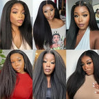 Yaki Straight Bundles Human Hair Color 1B Yaki Bundle Peruvian Virgin Remy Hair Same Length 3 Bundles 26 26 26 Inch Double Weft Natural Black Kinky Straight Bundle Hair Weave
