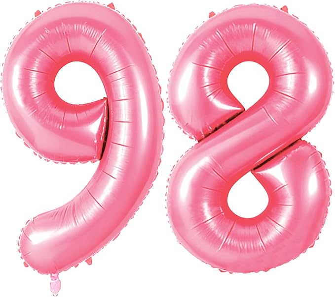Number 98 Balloons for 98th Birthday Party Decorations, 0-100 Large No.98 by Joycard