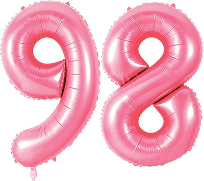 Number 98 Balloons for 98th Birthday Party Decorations, 0-100 Large No.98 by Joycard