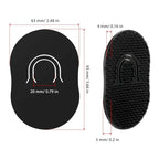 Boao 6 Packs Soft Portable Pocket Palm Combs, Shampoo Comb, Massager Hair Brush, Scalp Massager Brush(Black)