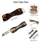 Hair Clips for Women,3.5 Inch Acetate Medium Hair Claw Clips for Women Thin Thick Curly Hair,Strong Hold No Slip Grip,French Classic Multicolor Barrettes Hair (Tortoiseshell Bow)