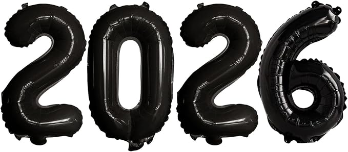 2026 Foil Number Balloons for 2026 New Year Eve Festival Party Supplies by GOER