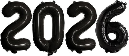 2026 Foil Number Balloons for 2026 New Year Eve Festival Party Supplies by GOER
